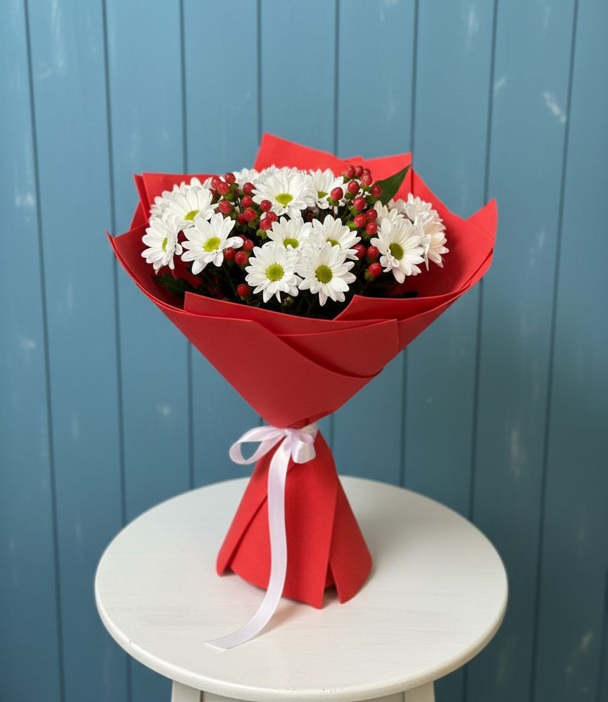 Букет цветов из: Хризантемы в Перевицкий Торжок