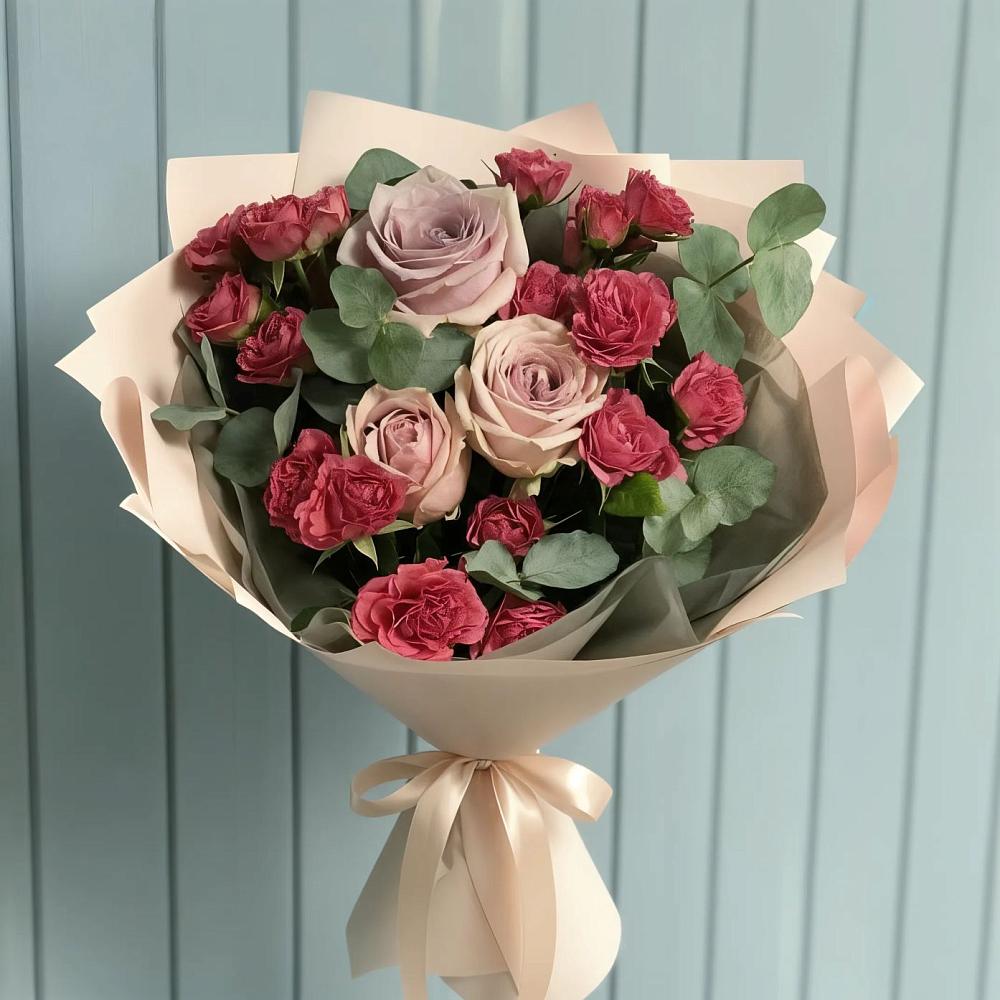 Букет цветов из: Гвоздики и Розы в Перевицкий Торжок
