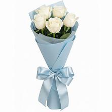 Букет 5 Белых роз Проуд в Перевицкий Торжок