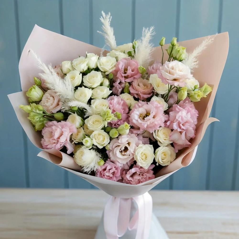 Букет цветов из: Альстромерии и Розы в Перевицкий Торжок