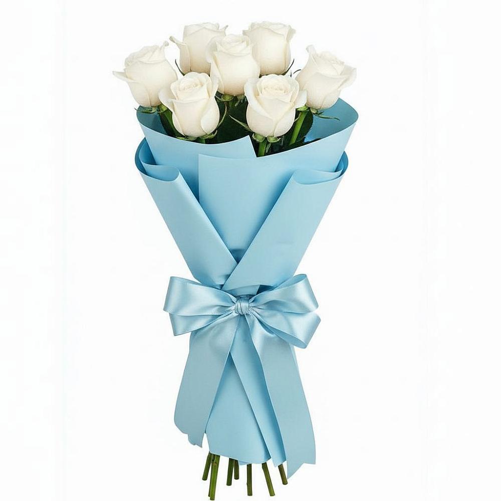 Букет 7 белых роз Проуд в Перевицкий Торжок