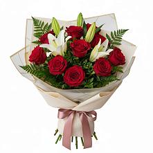 Букет цветов из:  Лилии и Розы в Перевицкий Торжок