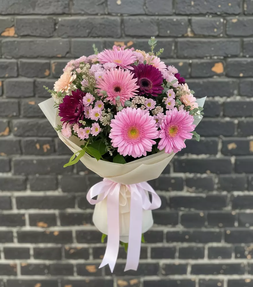 Букет цветов из: Герберы и Хризантемы в Перевицкий Торжок