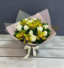 Букет цветов из:  Орхидеи и Розы в Перевицкий Торжок