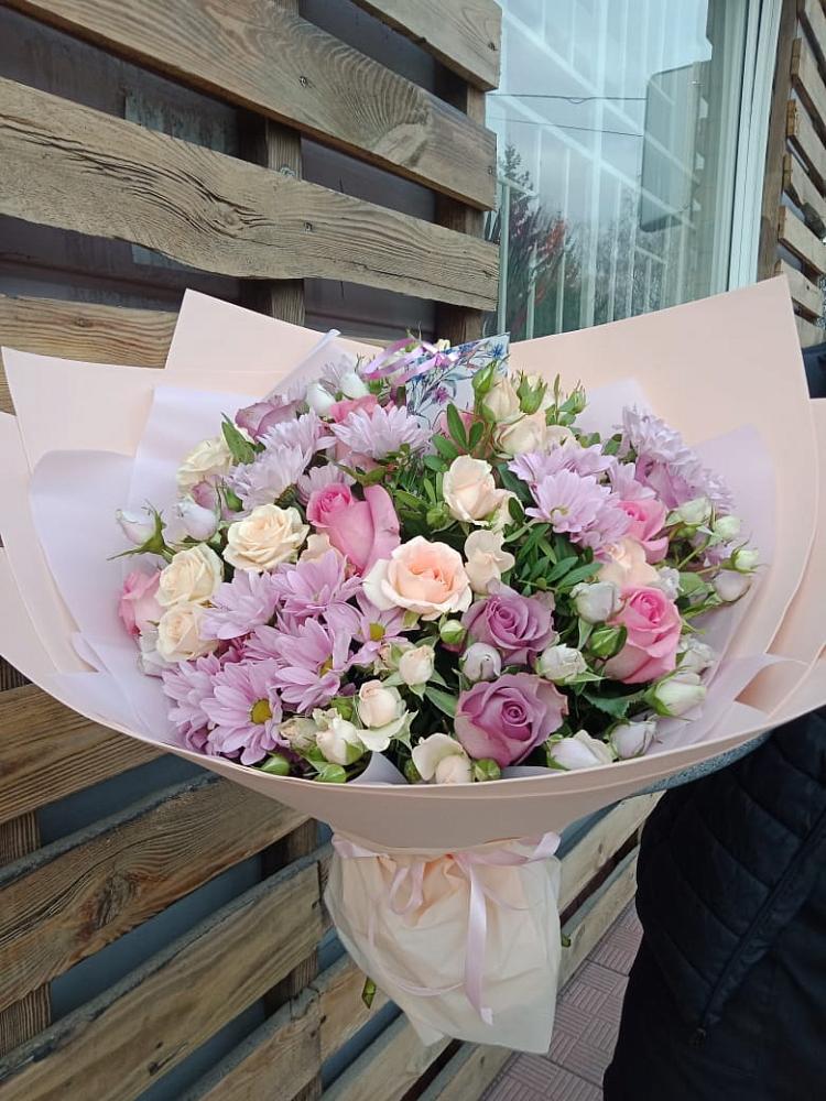 Букет цветов из: Розы и Хризантемы в Перевицкий Торжок