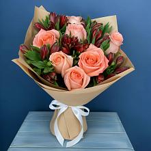 Букет цветов из:  Розы и Альстромерии в Перевицкий Торжок