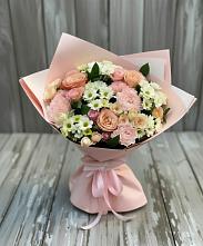 Букет цветов из:  Гвоздики, Розы и Хризантемы в Перевицкий Торжок