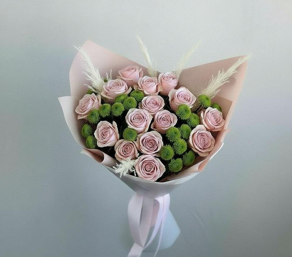 Букет цветов из: Розы и Хризантемы в Перевицкий Торжок