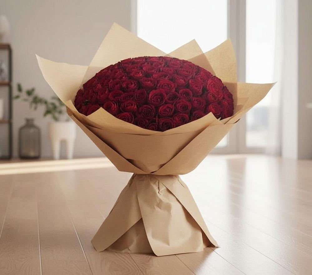 Букет 101 Красная роза в Перевицкий Торжок