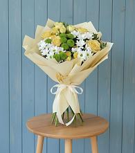 Букет цветов из:  Хризантемы и Розы в Перевицкий Торжок