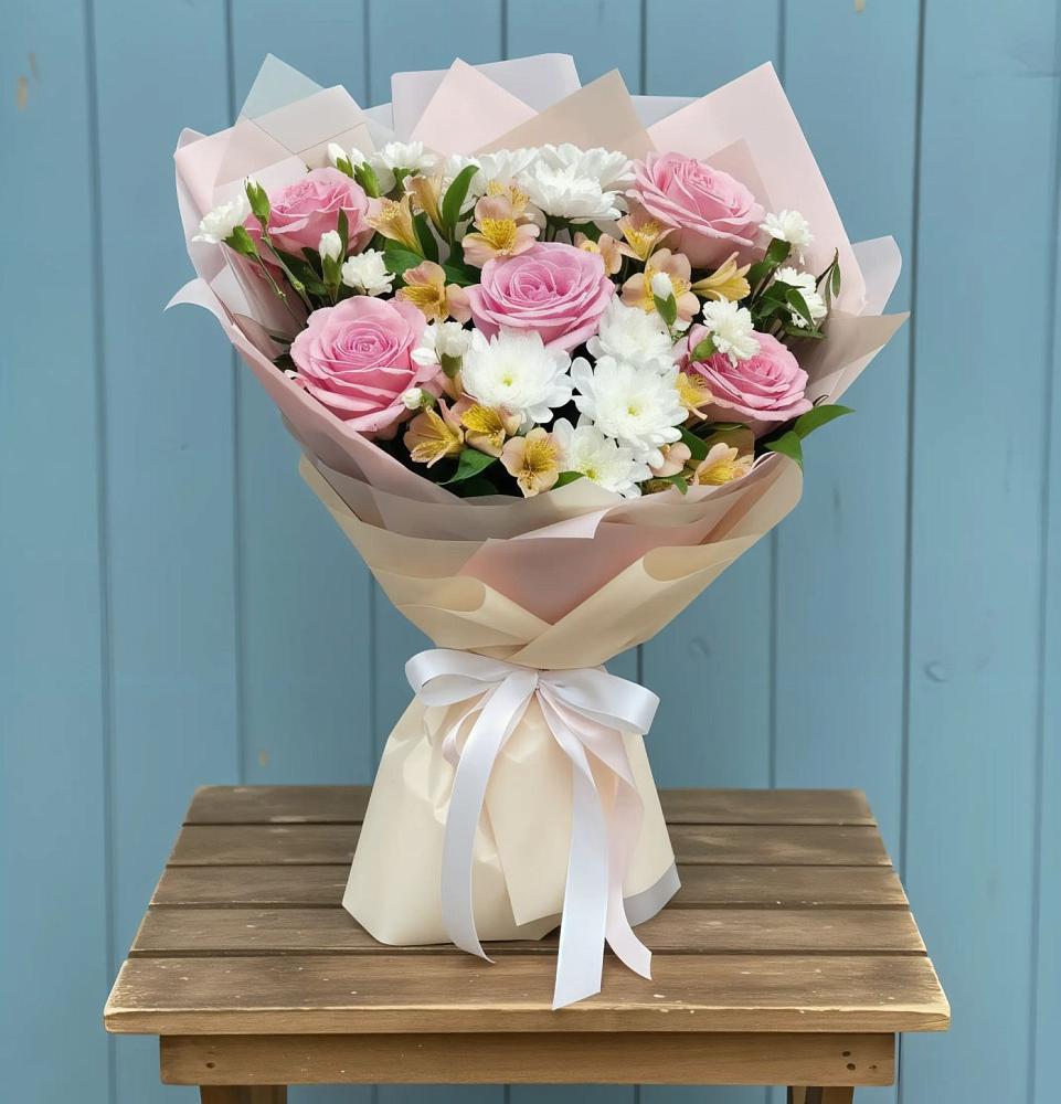 Букет цветов из: Гвоздики, Орхидеи и Розы в Перевицкий Торжок