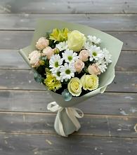 Букет цветов из:  Альстромерии, Розы и Хризантемы в Перевицкий Торжок