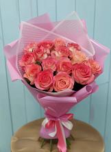 Букет 15 Розовых роз Равель в Перевицкий Торжок