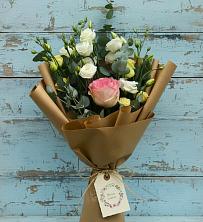 Букет цветов из:  Розы и Лизиантусы в Перевицкий Торжок